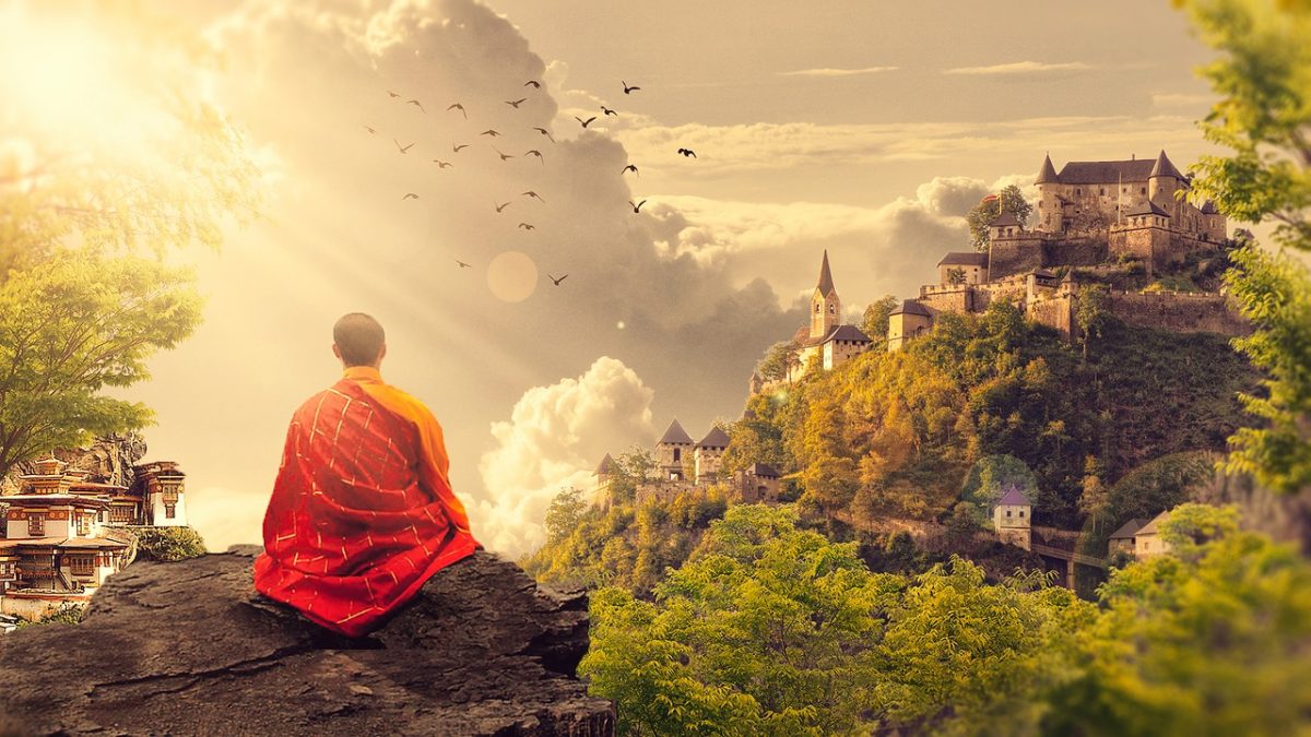 Budistički monah u meditaciji